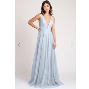 Jenny Yoo Whisper Blue Kaelyn Bridesmaid Dress